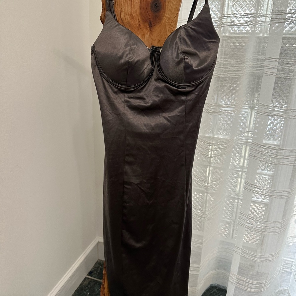 Charlotte Russe Black Satin Chemise